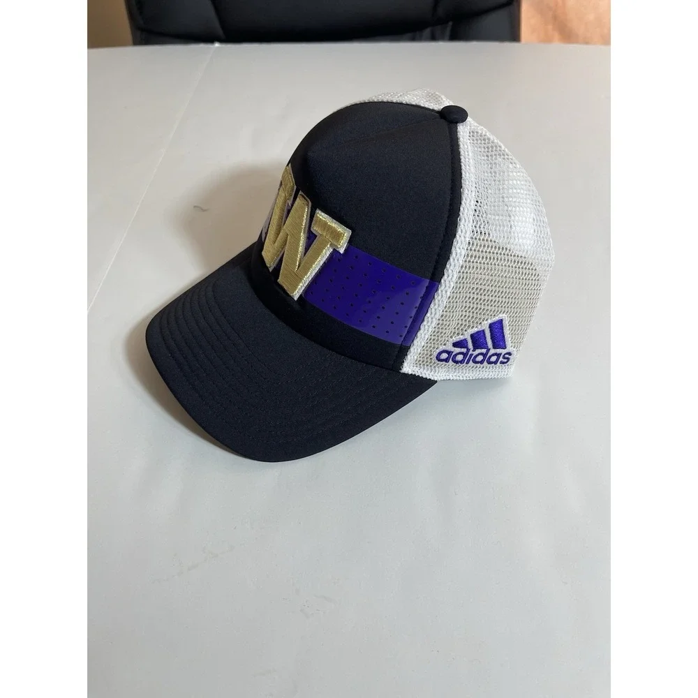 Adidas Washington Huskies Foam Front Vented NCAA Trucker Snapback Hat Cap NEW